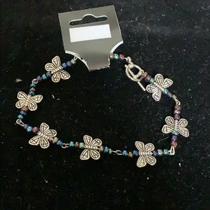Butterfly beaded bracelet